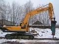 Аренда гусеничного и колёсного экскаватора (гидромолот).